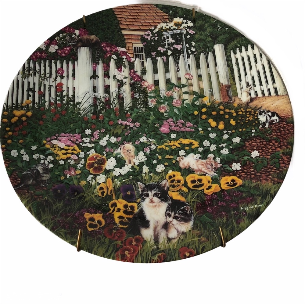 Floral Purr-fume Cat Collector Plate Higgins Bond